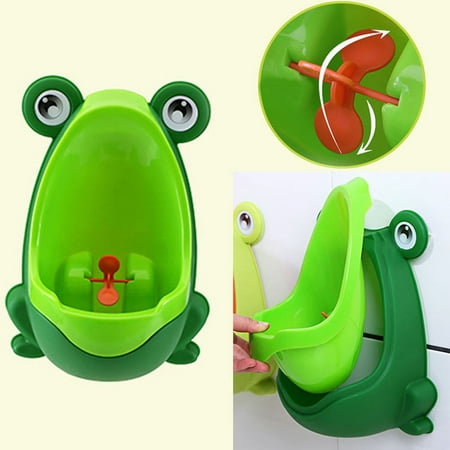 Cute Frog Potty Training Urinal Toilet Urine Train Froggy Potty for Children Kids Toddler Baby Boys， Portable Plastic Male Urinals，Pee Trainer Funny Aiming
