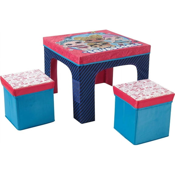 LOL Surprise 3 Piece Collapsible Storage Table and Chair Set