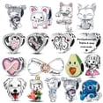 thumbnail image 2 of Dijes de Plata de Ley 925 con incrustaciones de circonita para pulsera Pandora Original, colgantes coloridos en forma de corazón, joyería de brazalete, 2 of 4