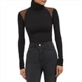 thumbnail image 1 of Body de Larga con para Mujer, Transparente, Ideal para Fiestas, Clubes Nocturnos. Negro S, 1 of 10