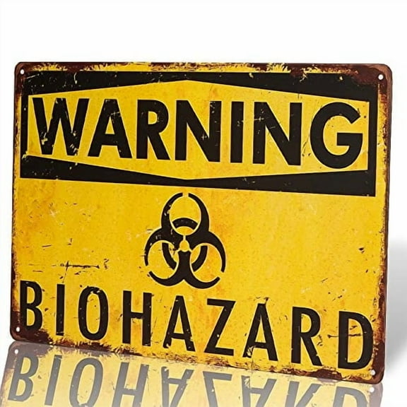 Warning Biohazard Hazard Sign Hazard Labels Novelty METAL Sign