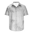 thumbnail image 5 of OKBOP Mens Button Up Shirts,Golf Beach Summer Fashion Crew Neck Button Up Short Sleeve Pattern T-shirt with Pocket Fathers Day Gift White S(4), 5 of 5