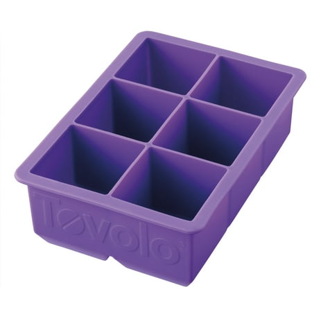 Tovolo Ice - Tovolo King Cube Jumbo Silicone Ice Cube Tray, Vivid Violet