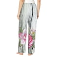 thumbnail image 3 of Haiem Vintage Wood with Floral Women's Pajama Pants Ultra Lightweight Pjs Bottoms Sleepwear Bottom Pants With Pocket Drawstring-X-Large, 3 of 9
