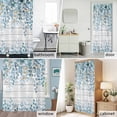 thumbnail image 6 of Eucalyptus Leaves Blue Fabric Shower Curtain Farmhouse Wood Grain Washable Shower Curtains for Bathroom, Waterproof Bath Curtain with Hooks Home Decor 72x72in, 6 of 8