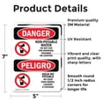 thumbnail image 2 of (2 Pack) Non-Potable Water No Drinking Bilingual OSHA Danger Sign, 2 of 7