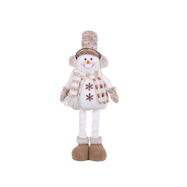 Muñeco de nieve telescópico navideño, muñeco de punto nuevo, decoración de escena de ventana, adornos