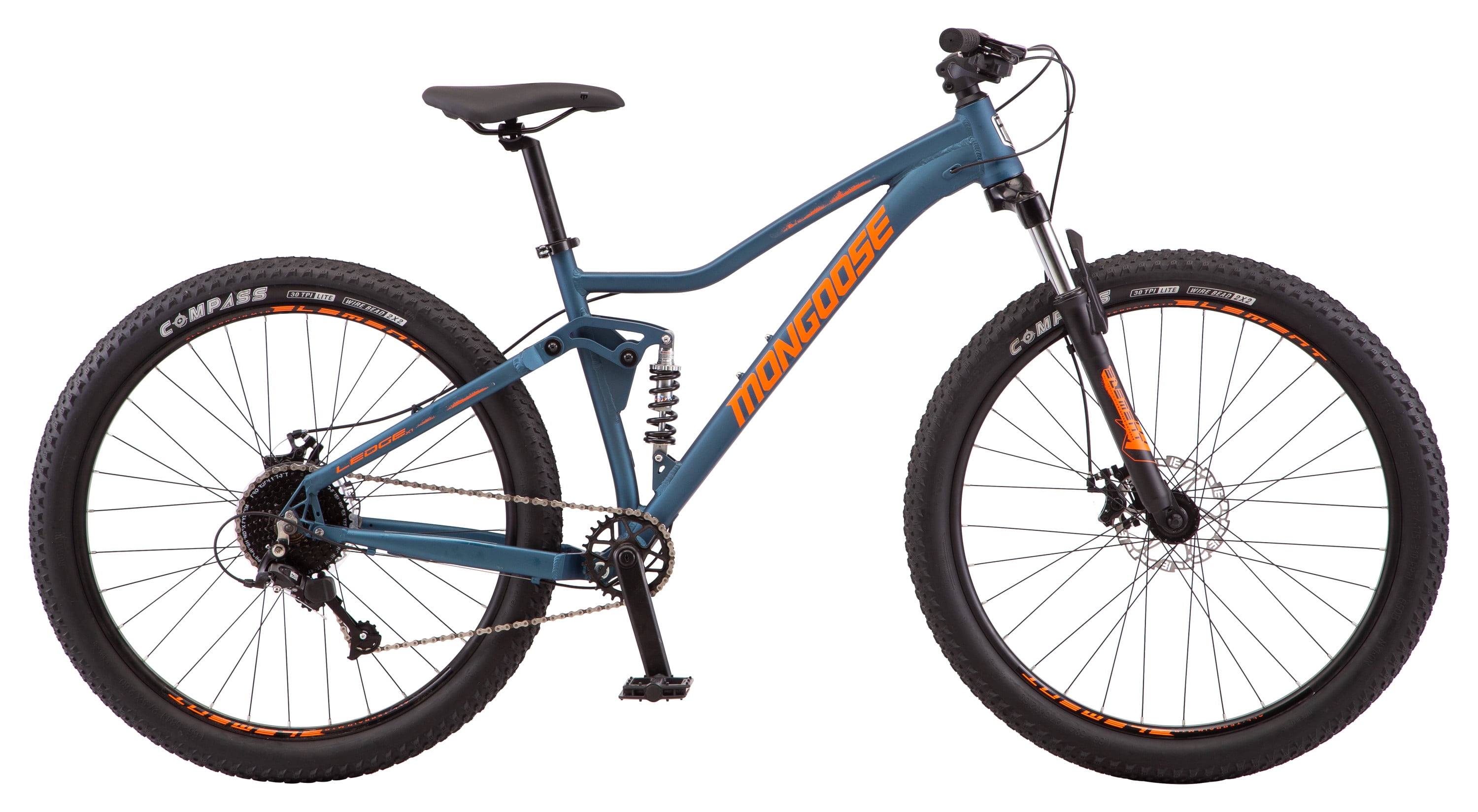 Mongoose 27.5" Ledge Mountain Bike, 7 Speeds, Teal