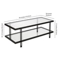 thumbnail image 5 of Evelyn&Zoe 17" Contemporary Clean Lined Metal Coffee Table in Black/Bronze Finish, 5 of 7