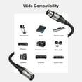thumbnail image 5 of XLR Cable Male to Female 35ft 2-Pack By EBXYA, Long Reach & Oxygen-Free Copper for Large Venue, Stage Show & Church Sound System, 5 of 7