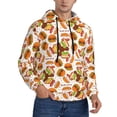 thumbnail image 2 of Lsque Burger Pattern Casual Men's Hoodie,Hooded Sweatshirt with Kangaroo Pocket,Pullover Hoodie-Medium, 2 of 7