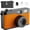 Orange, variant on Beixiya 12MP Vintage Digital Camera, Reusable Screen-Free Retro Mini Digital Camera for Kids Beginners Photography Gift