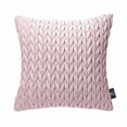 thumbnail image 4 of Phantoscope Designer's Choice Decorative Throw Pillow Set, Fluffy Faux Fur & Quilted Velvet Bundle, for Sofa Couch Bedroom, 18" x 18", Blue Fur and Pink Velvet, 2 Pack, 4 of 7