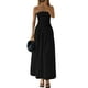 thumbnail image 1 of Vestido largo PRETTYGARDEN para mujer 2025, elegante, sin tirantes, negro, 1 of 7