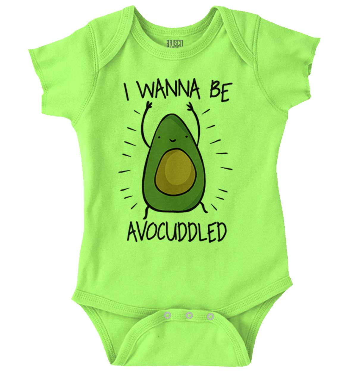 Avocado I No Fat Baby Boys Girls Jumpsuit Short-Sleeve Romper Bodysuit