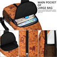 thumbnail image 4 of Sling Backpack,Halloween Spooky Icons Pattern Crossbody Bag with Water Bottle Holder,Waterproof Sling Bag for Men/Women with Chest Phone Holder for Hiking,Travel, 4 of 6