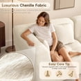 thumbnail image 6 of 110" Modular L Shaped Sectional Sofa, Upholstered Deep Seat Cloud Couch No Assembly Required with Movable Ottoman & 5 Pillows for Living Room,Bedroom,Office (White), 6 of 11
