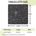 thumbnail image 2 of Math Equations Calculus Black Pattern Square Fitted Tablecloth with Elastic Edge,Square Table Cover,Washable Elastic Table Cover for Home Kitchen Party Decor 34"x34", 2 of 6