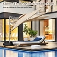 thumbnail image 3 of 9'X9' Adjustment Square Cantilever Umbrella with Center Pole, 360° Rotation Patio Umbrella with Sun Protection, 2-Tier Aluminum Offset Outdoor Umbrella for Backyard, Pool, Beige, 3 of 9