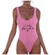 thumbnail image 1 of MKLEKYY Bikini Mujer Traje De Baño Women Fashion Letter Print Piece Swimsuit Sexy Bikini Swimwear Bathing Sleeveless Backless Swimsuit 2475, 1 of 4