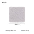 thumbnail image 2 of 48pcs Almohadillas de Muebles de Fieltro, Protectores de Piso para Patas de Sillas Cuadradas de 1 Pulgada, Beige Claro, 2 of 7