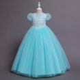 thumbnail image 3 of Girls Dress Color Mesh Dress Long Sequin Children's Skirt Girls Piano Host Costumes#323, 3 of 4