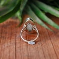 thumbnail image 3 of Blue Fire Moonstone Ring, Split Band Ring, Marquise Cut Stone Ring, Statement Ring, 925 Sterling Silver, June Birthstone, Natural Moonstone*, 3 of 4