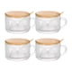 thumbnail image 1 of Moyic Idea de regalo Juego de vasos de vidrio: elegante y fácil de limpiar Juego de vasos de vidrio Taza de desayuno Juego de tazas de té Juegos de servir café y té 3 Girasoles estilo 450ml, 1 of 6