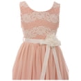 thumbnail image 3 of Little Girl Sleeveless Lace Chiffon Graduation Wedding Flower Girl Dress USA Blush 4 JKS 2134 BNY Corner, 3 of 5