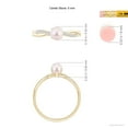 thumbnail image 5 of Angara Japanese Akoya Cultured Pearl Twist Shank Ring with Diamonds in 14K Yellow Gold for Women | June Birthstone Jewelry for Her, 5 of 8