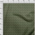 thumbnail image 2 of oneOone Georgette Viscose Olive Green Fabric Leaves & Floral Clip Art Dress Material Fabric Print Fabric By The Yard 42 Inch Wide, 2 of 4