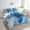 Dodger Blue, variant on Erosebridal Adult Watercolor Bedding Full Size, Abstract Ombre Bedding Sets Full Size, Blue Reversible Comforter Sets with Sheets, Lightweight Room Decorative, 7 Pieces