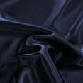 thumbnail image 7 of 4 Pieces Navy Blue Satin Silk Bed Sheets Set Full Size Modern Smooth Silky Bedding Set with Deep Pocket Fitted Sheet, Cool Flat Sheet, 2 Pillowcases, 7 of 7