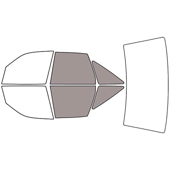 Rvinyl Window Tint Kit Compatible with Pontiac Grand Prix 1990-1996 (Sedan) - Back Precut Kit - 50%