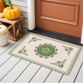 thumbnail image 4 of Vintage Green Floral Washable Area Rug 2 x 3 ft Country Retro Exotic Geometric Abstract Flower , Soft Non Slip Rugs Stain Repellent Indoor Felt Carpet for Living Dining Room Bedroom Home Office, 4 of 9