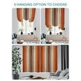 thumbnail image 4 of Burnt Orange Tie Up Curtains for Windows 45 Inch Length Balloon Curtains Kitchen Adjustable Balloon Window Shade Farmhouse Wood Grain Brown Vertical Striped Tie Up Bathroom Curtain Window 34"x45", 4 of 6