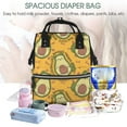 thumbnail image 5 of Balery Avocado Dog Mummy Backpack - Waterproof Twill Canvas, Large Capacity Diaper Bag with Multiple Pockets and Adjustable Straps, 5 of 6