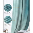 thumbnail image 6 of Blue Teal Ombre Blackout Curtains for Bedroom, Thermal Insulated Drapes, Coastal Beach Modern Abstract Art Black Out Curtains 63 Inch Long Room Darkening Kitchen Curtains 42"x63" 2 Panels, 6 of 8