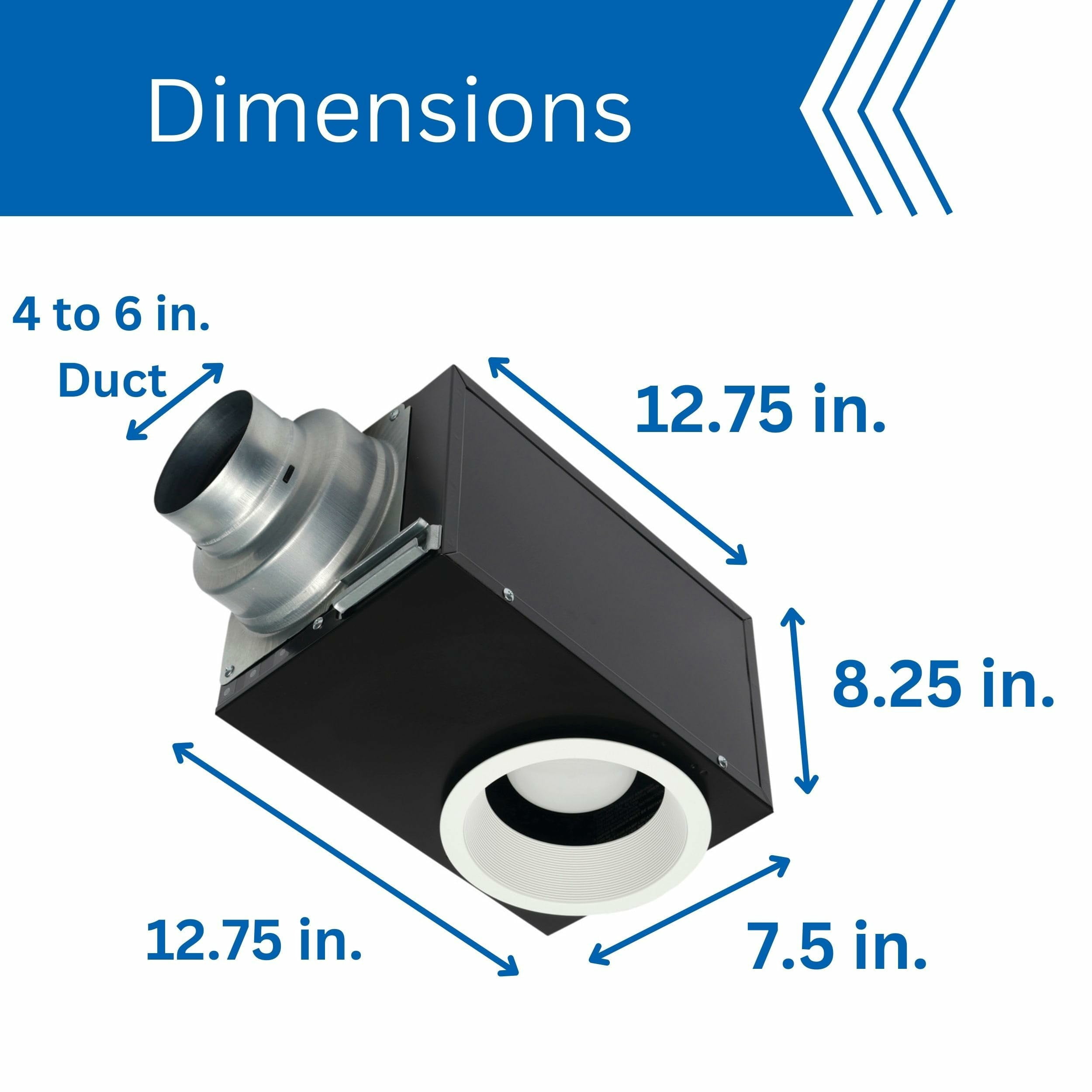 Panasonic WhisperRecessed Ceiling Mount Bathroom Exhaust Fan with Dimmable LED Light, 80 CFM, FV-08VRE2