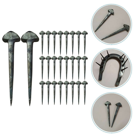 Horse Shoe Nails, 50pcs Iron Horseshoe Tools Horseshoe Fixing Nails Practical Horseshoe Fixing Equipment