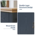 thumbnail image 4 of CBJCBJ Kitchen Islands Cart on Wheels with Storage, Wood Microwave Table with Drawers and Spice Box , for Dining Room,Blue, 4 of 9