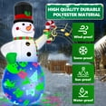 thumbnail image 4 of Muñeco de nieve inflable navideño de 7 pies con música y luces giratorias, 4 of 7