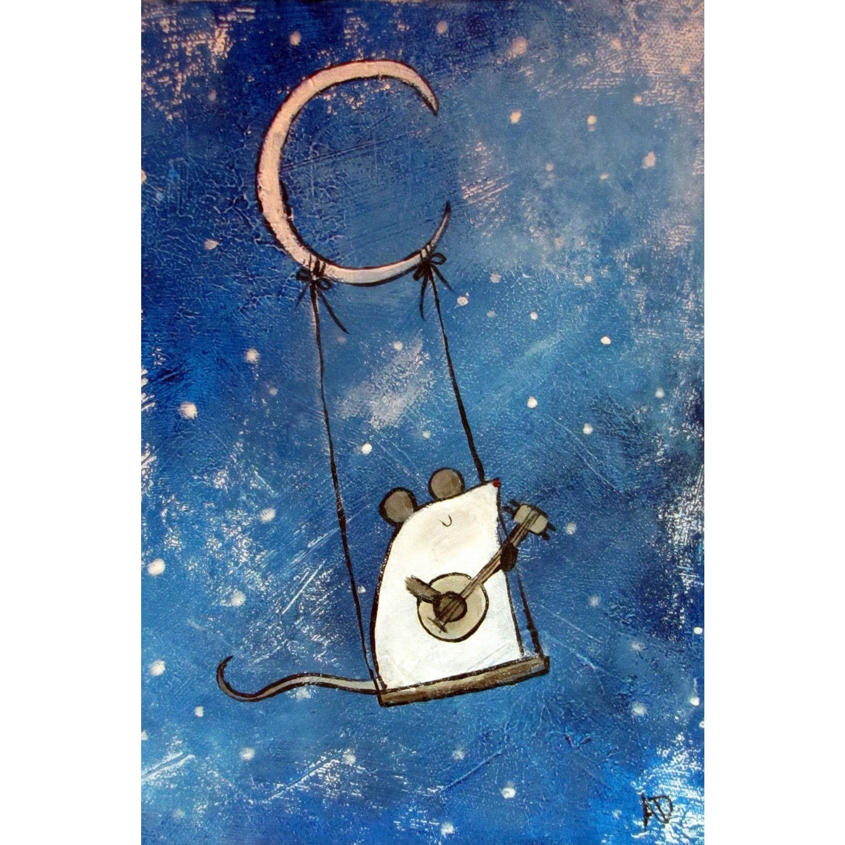 "Moon Swing" by Andrea Doss Painting Print on Wrapped Canvas