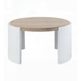 thumbnail image 6 of Modern Oak and White High Gloss 1-Drawer Coffee Table with Sturdy Support, 6 of 7
