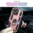 thumbnail image 4 of Pozyie Rugged Case for iPhone 17 Pro Max with Screen Protector, Full-Body Shockproof Protective Cover with Metal Magnetic 360° Rotating Ring Kickstand, Rose Gold, 4 of 6