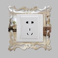 thumbnail image 2 of 4 pegatinas de pared con interruptor de luz estilo espejo cuadrado, decoración para sala de estar, 2 of 7