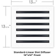 thumbnail image 2 of 12x12 Diffuseur à Fente Linéaire Standard - Couvercle de Ventilation AC - Registre HVAC, 2 of 2