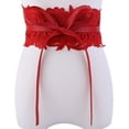 thumbnail image 3 of PIKADINGNIS Women's Lace Waist Belt Obi Bowknot Cinch Wide Belt Bow Tie Wrap Boho Corset Dress Waist Band Pu Leather, 3 of 6