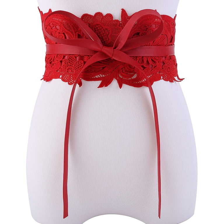 Lace Obi Corset Cinch Belt Wrap Around Waist Belt Bowknot Allegra K Women main image 3