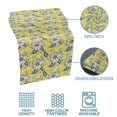 thumbnail image 5 of Bed Runner Scarf for Cal.King Size Bed, Yellow Cashew Flower Beds Scarf Throws for Foot of Bedding, Retro Ethnic Abstract Country Decorative Beds Runners for Bedroom Guestroom, 102"x20", 5 of 8
